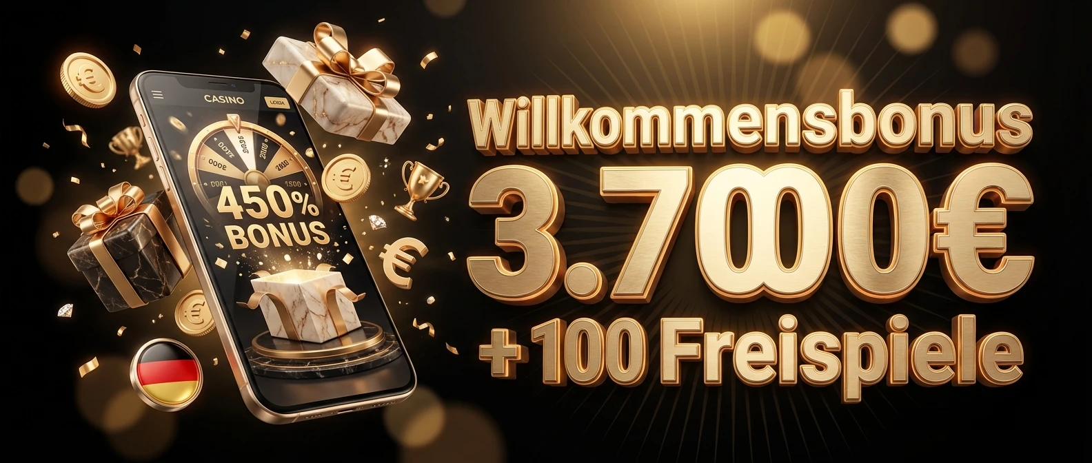 Willkommensbonus bis 3.700€ + 100 Freispiele